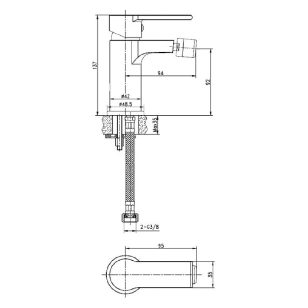 Смеситель для биде Cersanit Brasko Хром глянцевый 63023 Смеситель для биде Cersanit Brasko Хром глянцевый 63023 — изображение 4