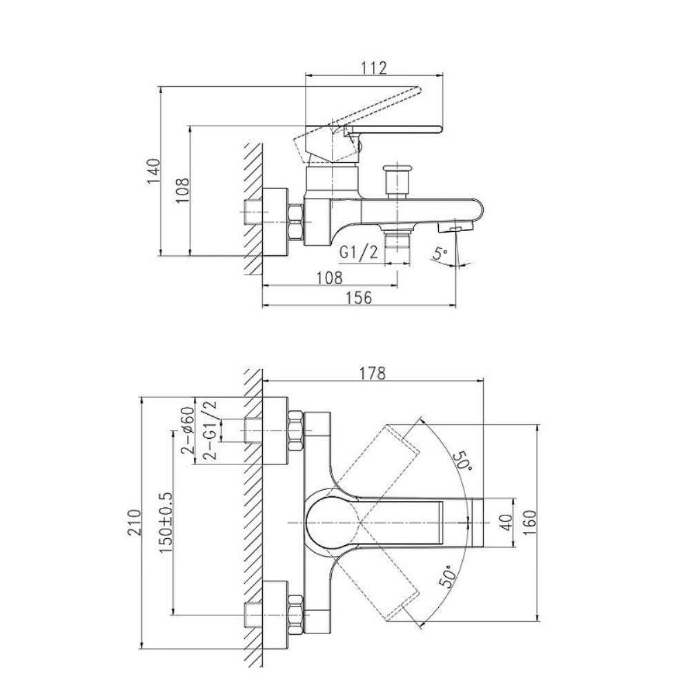 Смеситель для ванны Cersanit Brasko Хром глянцевый 64513 Смеситель для ванны Cersanit Brasko Хром глянцевый 64513 — изображение 4