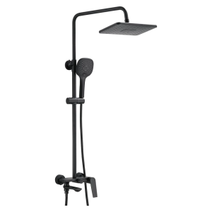 Душевая система Belz B533 с изливом Черный матовый B24533-7 Душевая система Belz B533 с изливом Черный матовый B24533-7