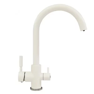 Смеситель для кухни Polygran Элара Дуо с каналом для питьевой воды 660731 Белый хлопок Смеситель для кухни Polygran Элара Дуо с каналом для питьевой воды 660731 Белый хлопок