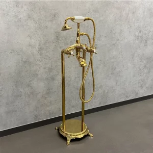 Смеситель напольный Comforty FE0051 Белый / Золото FE0051-CCT-G