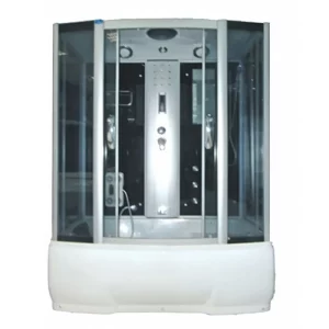 Душевая кабина Водный мир 150х85, Хром / Тонированное, Высокий поддон