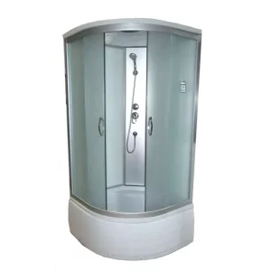 Душевая кабина Водный мир 100х100 Хром / Матовое высокий поддон ВМ-8811Е 100 Б