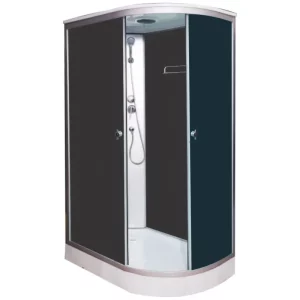 Душевая кабина Водный мир 120х80, Хром / Тонированное, Низкий поддон левая