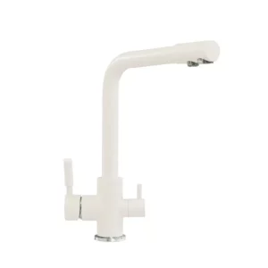 Смеситель для кухни Polygran Дуо с каналом для питьевой воды 660717 Белый хлопок Смеситель для кухни Polygran Дуо с каналом для питьевой воды 660717 Белый хлопок