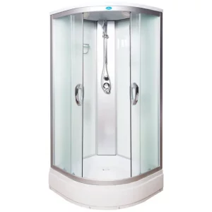 Душевая кабина Водный мир 100х100, Хром / Матовое, Низкий поддон