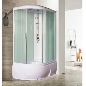 Душевая кабина Водный мир 120х80, Белый / Матовое, Высокий поддон правая