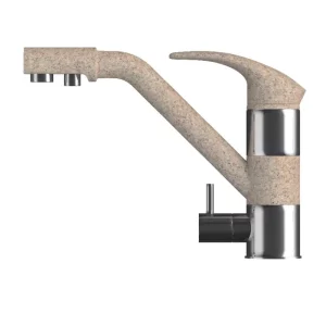 Смеситель для кухни Polygran Дуо с каналом для питьевой воды 824951 Песочный Смеситель для кухни Polygran Дуо с каналом для питьевой воды 824951 Песочный