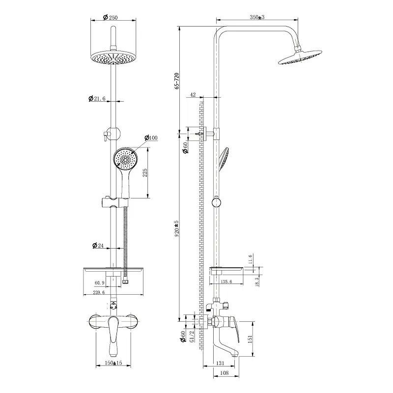 Душевая система Lemark Linara LM0462C Хром Душевая система Lemark Linara LM0462C Хром — изображение 2