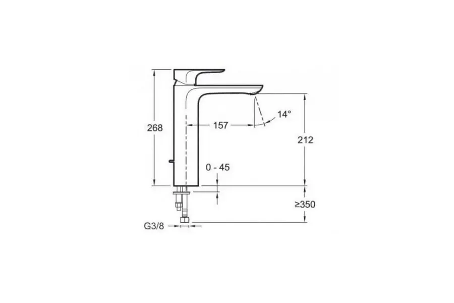 Смеситель для раковины Jacob Delafon Aleo E72299-4-CP Смеситель для раковины Jacob Delafon Aleo E72299-4-CP — изображение 2