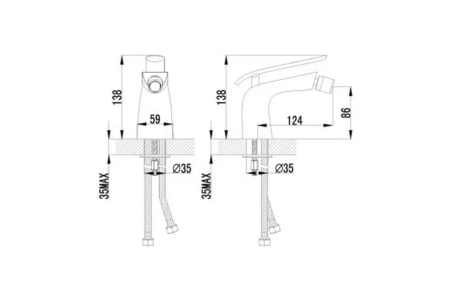 Смеситель для биде Lemark Melange белый LM4908CW Смеситель для биде Lemark Melange белый LM4908CW — изображение 2