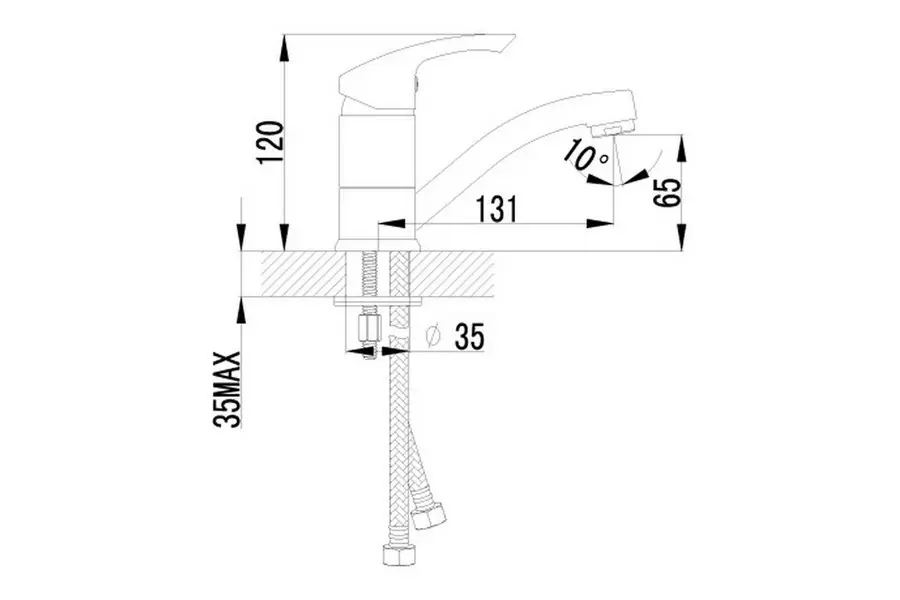 Смеситель для раковины Lemark Plus Strike Хром LM1107C Смеситель для раковины Lemark Plus Strike Хром LM1107C — изображение 2
