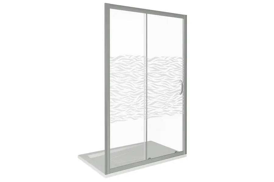 Душевая дверь Bas Infinity 140х185 Хром / Грейп Душевая дверь Bas Infinity 140х185 Хром / Грейп — изображение 3