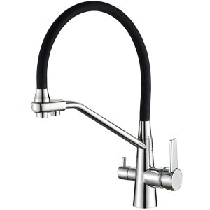 Смеситель для кухни Haiba HB855 Черный / Хром HB76855