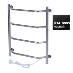 Полотенцесушитель электрический Тера Виктория 40х60 кнопка включения, телескоп.держатели Черный матовый ПСК-11-01ч Полотенцесушитель электрический Тера Виктория 40х60 кнопка включения, телескоп.держатели Черный матовый ПСК-11-01ч