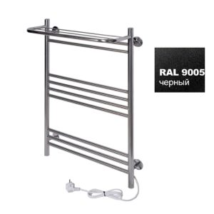 Полотенцесушитель электрический Тера Богема 50х80 кнопка включения, телескоп.держатели Черный матовый ПСК-14-06ч Полотенцесушитель электрический Тера Богема 50х80 кнопка включения, телескоп.держатели Черный матовый ПСК-14-06ч