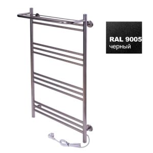 Полотенцесушитель электрический Тера Богема 50х100 кнопка включения, телескоп.держатели Черный матовый ПСК-14-07ч Полотенцесушитель электрический Тера Богема 50х100 кнопка включения, телескоп.держатели Черный матовый ПСК-14-07ч