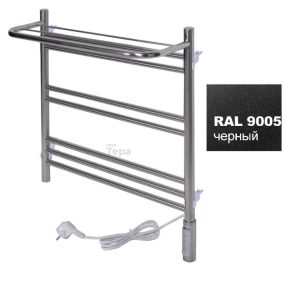 Полотенцесушитель электрический Тера Богема 50х60 ПСН диммер Черный матовый ПСН-14-05дч Полотенцесушитель электрический Тера Богема 50х60 ПСН диммер Черный матовый ПСН-14-05дч